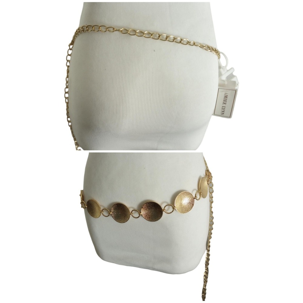 Amie Lynn Gold Nwt Gold Chain Belt 90s One Size Adjustable